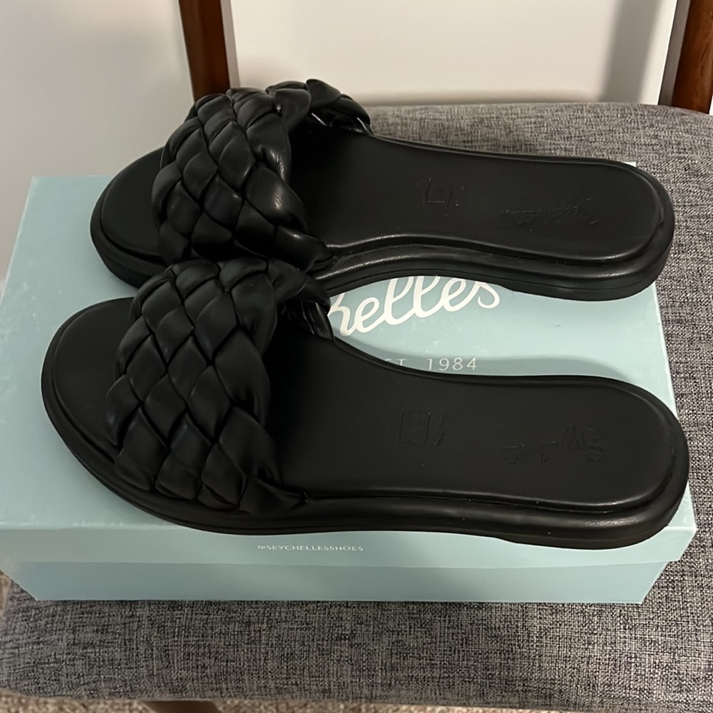 Seychelles Belissima black leather slide. Size 6.5 women’s. - Picture 3 of 7